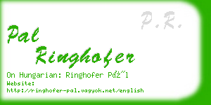 pal ringhofer business card